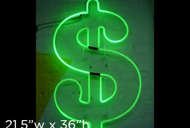 Dollar Sign - 2 in Stock